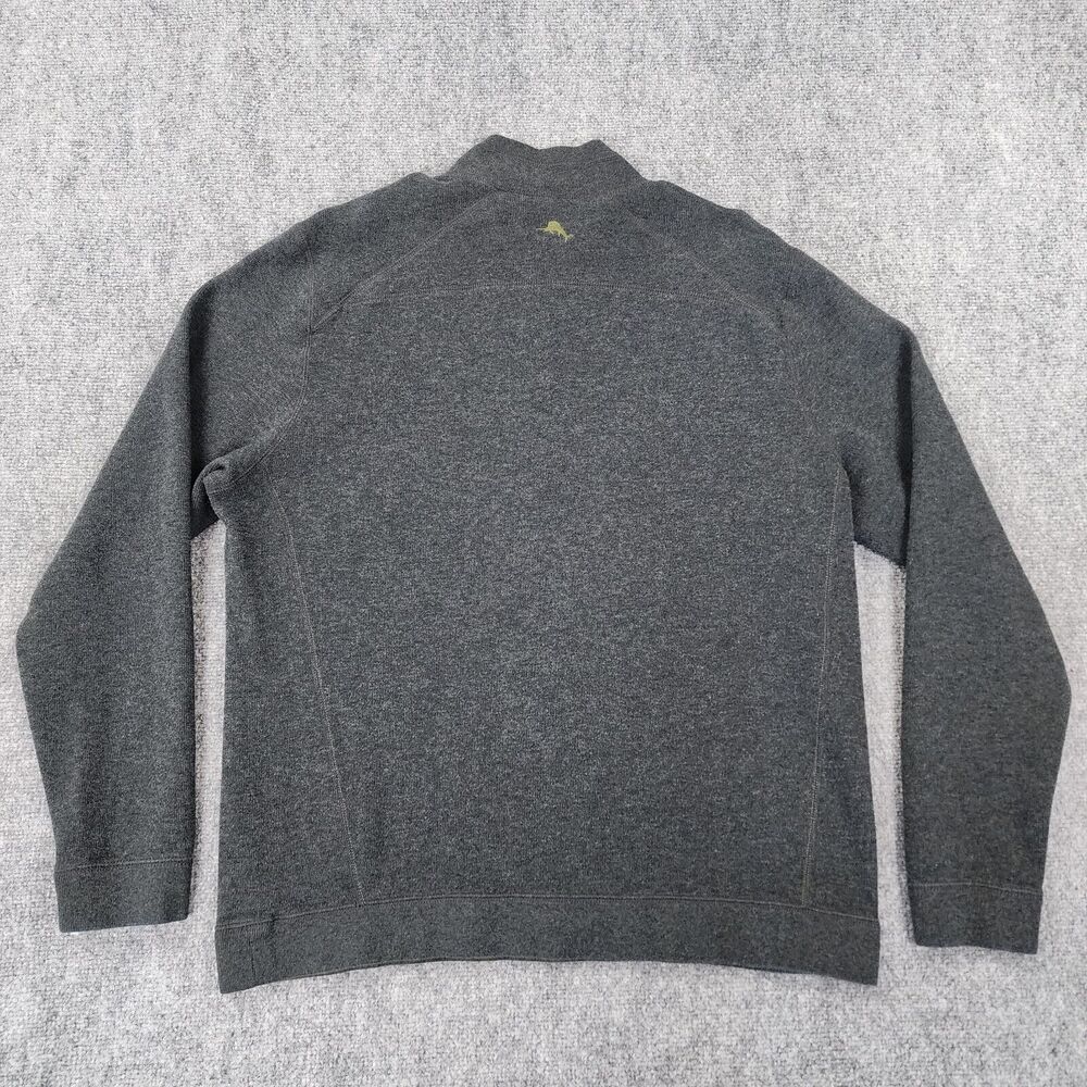 Tommy Bahama Sweater Mens XL Green Gray Flipsider 1/2 Zip Reversible Pullover - Picture 3 of 16